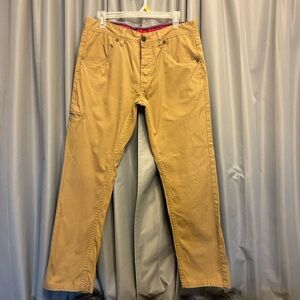 Orisue Men’s 34x29 tailored khaki Cotton Button Fly Jeans retro